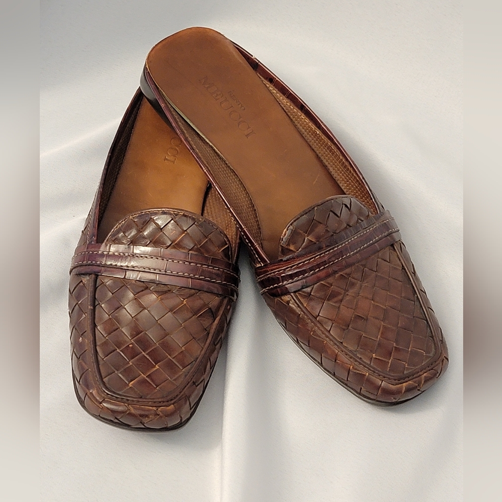Sesto Meucci Woven Mules Size 8.5M